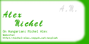 alex michel business card